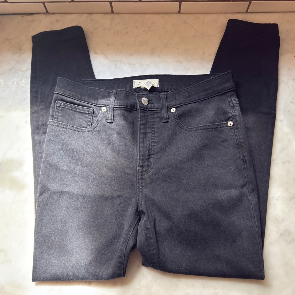 Madewell 9" Mid Rise Skinny Jeans Women's‎ Size 29 Fair Trade Black Denim